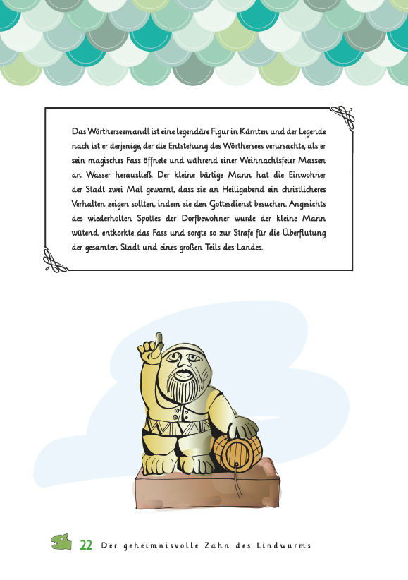 Buch: „Der geheimnisvolle Zahn des Lindwurms“ Teil1: In der Altstadt von Klagenfurt - Soft Cover - A5